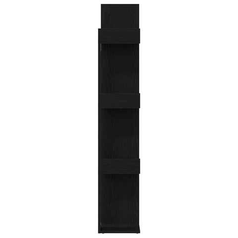 vidaXL Bookcase Black Oak 48 x 25.5 x 140 cm Engineered Wood