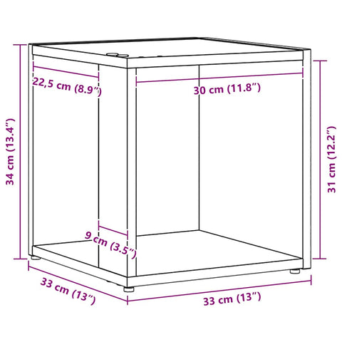 vidaXL Corner Shelves Black Oak 33 x 33 x 34.5 cm Engineered Wood