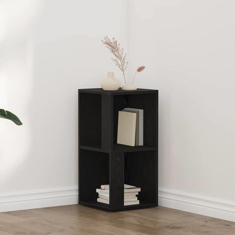 vidaXL Corner Shelves Black Oak 33 x 33 x 67 cm Engineered Wood
