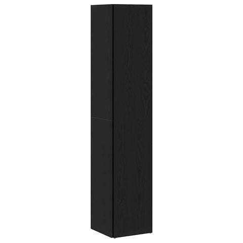vidaXL Corner Shelves Black Oak 33 x 33 x 164.5 cm Engineered Wood