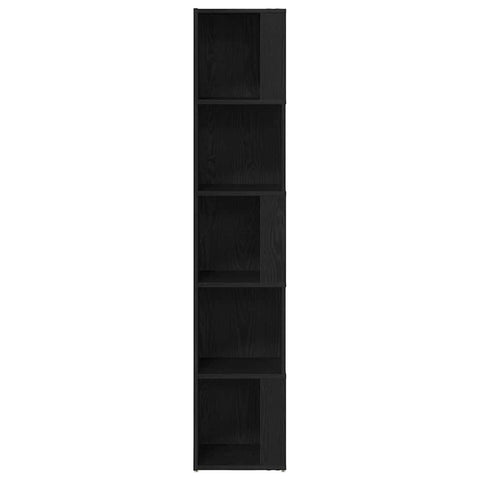 vidaXL Corner Shelves Black Oak 33 x 33 x 164.5 cm Engineered Wood