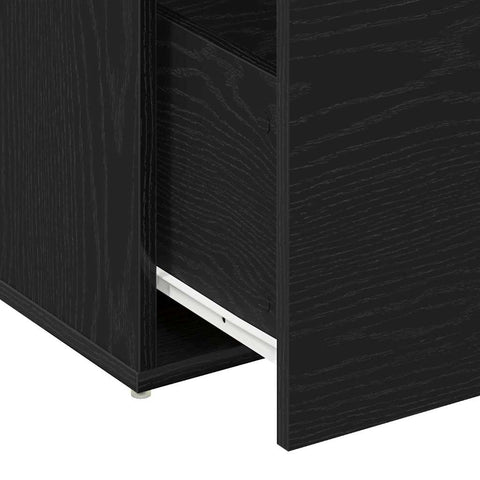 vidaXL Bench with Drawer Black 80 x 40 x 45 cm Engineered wood