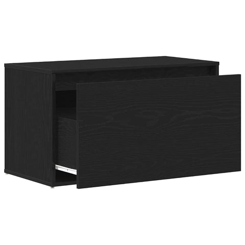vidaXL Bench with Drawer Black 80 x 40 x 45 cm Engineered wood