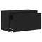 vidaXL Bench with Drawer Black 80 x 40 x 45 cm Engineered wood