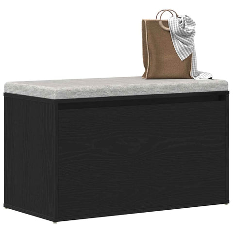 vidaXL Bench with Drawer Black 80 x 40 x 45 cm Engineered wood