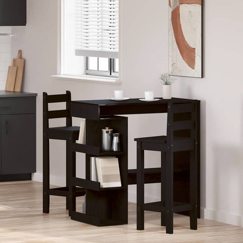 vidaXL Bar Table Black oak 100 x 48 x 101.5 cm Engineered wood
