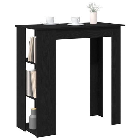 vidaXL Bar Table Black Oak 102 x 50 x 103.5 cm Engineered Wood