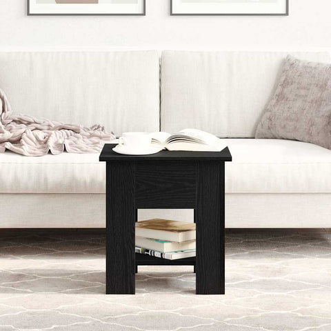 vidaXL Coffee Table Black Oak 40 x 40 x 42 cm Engineered Wood