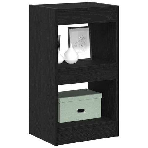 vidaXL Book Cabinet Black oak 40 x 30 x 71.5 cm Engineered Wood