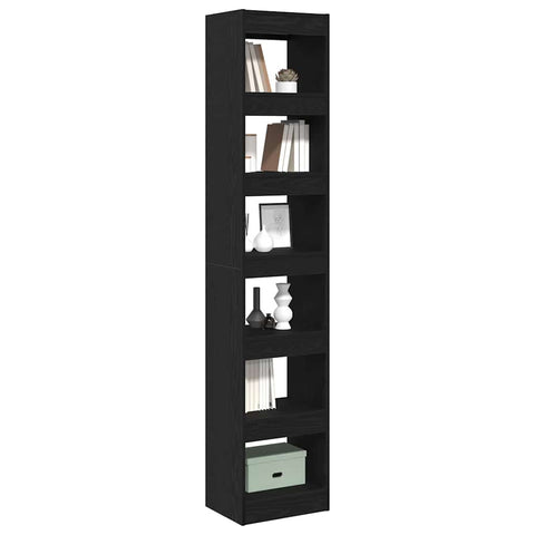vidaXL Book Cabinet Black oak 40 x 30 x 198 cm Engineered Wood