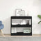 vidaXL Book Cabinet Black oak 80 x 30 x 72 cm Engineered Wood
