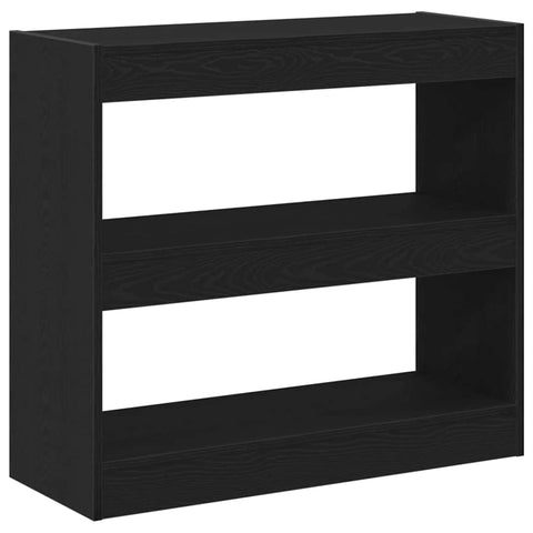 vidaXL Book Cabinet Black oak 80 x 30 x 72 cm Engineered Wood