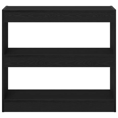 vidaXL Book Cabinet Black oak 80 x 30 x 72 cm Engineered Wood