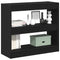 vidaXL Book Cabinet Black oak 80 x 30 x 72 cm Engineered Wood