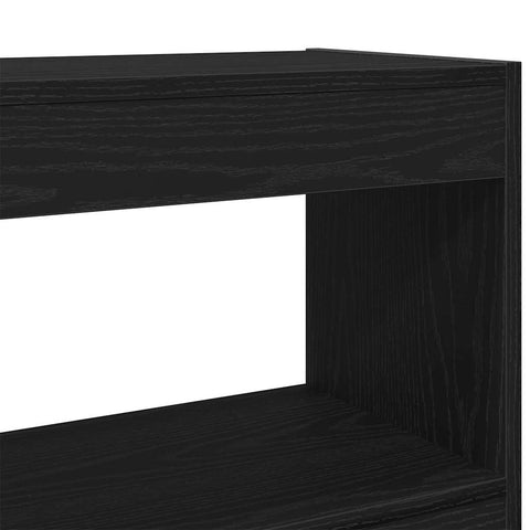 vidaXL Bookcase Black oak 100 x 30 x 72 cm Engineered Wood