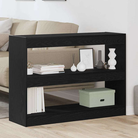 vidaXL Bookcase Black oak 100 x 30 x 72 cm Engineered Wood