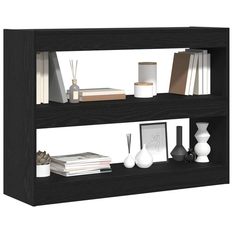 vidaXL Bookcase Black oak 100 x 30 x 72 cm Engineered Wood