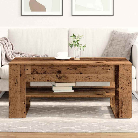 vidaXL Coffee Table Old wood 102 x 55 x 45 cm Engineered wood