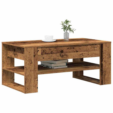 vidaXL Coffee Table Old wood 102 x 55 x 45 cm Engineered wood