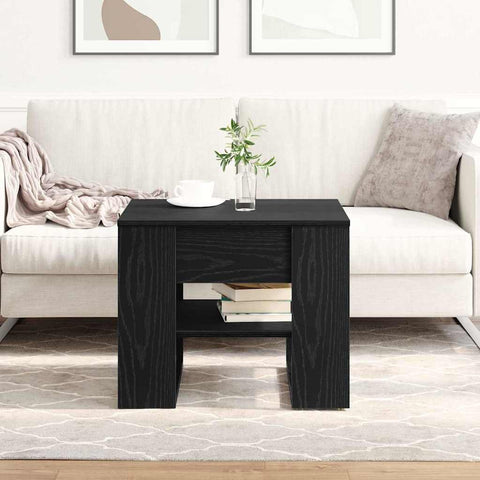 vidaXL Coffee Table Black oak 55.5 x 55 x 45 cm Engineered wood