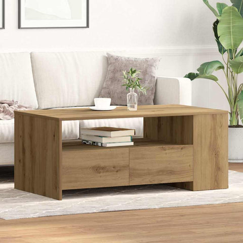 vidaXL Coffee Table Artisan oak 102 x 55 x 43.5 cm Engineered wood