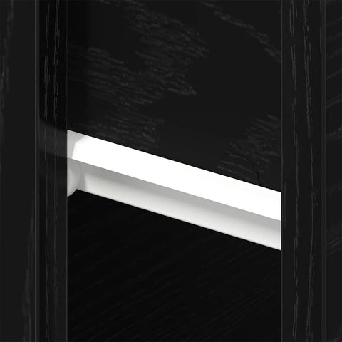 vidaXL Bedside Cabinet Black oak 46 x 29.5 x 30 cm Engineered wood