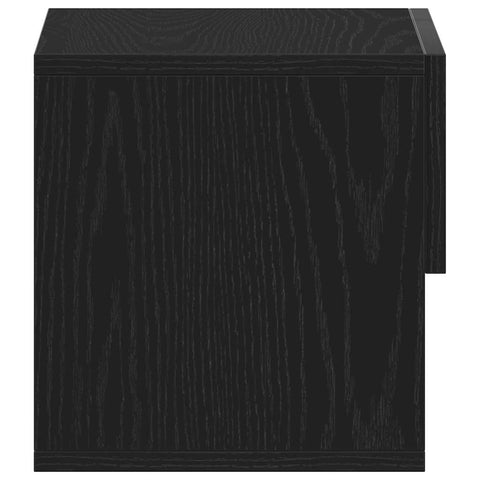 vidaXL Bedside Cabinet Black oak 46 x 29.5 x 30 cm Engineered wood