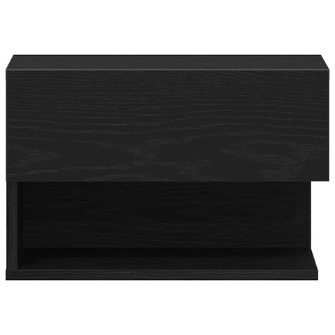 vidaXL Bedside Cabinet with Drawer 2 pcs Black oak 46 x 29.5 x 30 cm