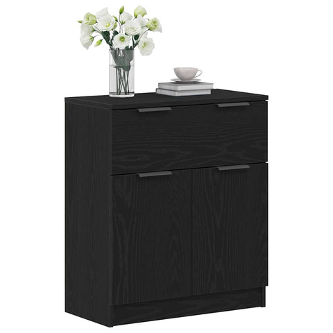 vidaXL Sideboard with Drawer Black 60 x 30 x 70 cm Engineered wood