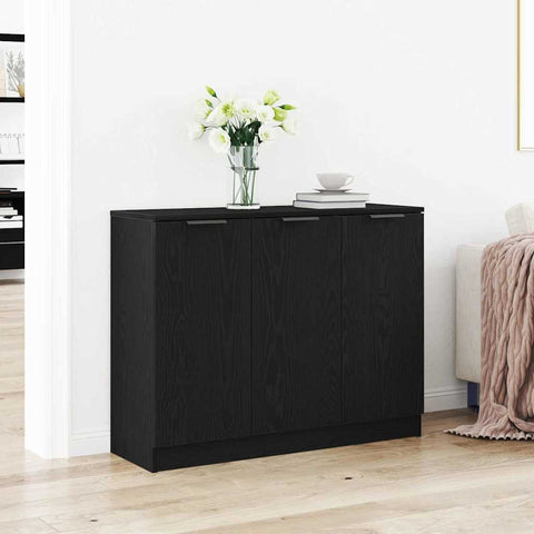 vidaXL Sideboard Black 90.5 x 30 x 70 cm Engineered wood