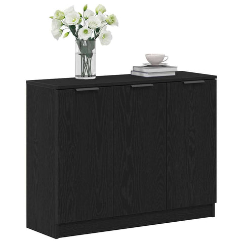 vidaXL Sideboard Black 90.5 x 30 x 70 cm Engineered wood