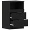 vidaXL Bedside Cabinet Black oak 40 x 35 x 65 cm Engineered wood