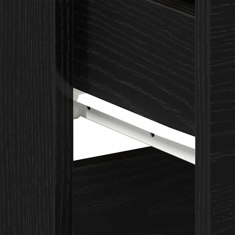 vidaXL Bedside Cabinet 2 pcs Black oak 40 x 35 x 65 cm Engineered wood