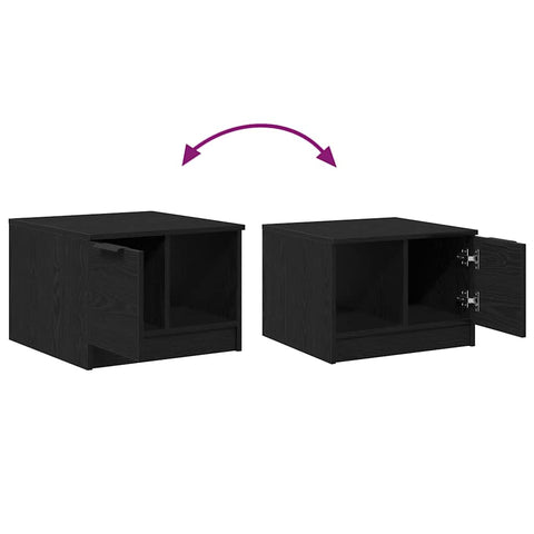 vidaXL Coffee Table Black oak 50 x 50 x 36 cm Engineered wood