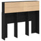 vidaXL Headboard Cabinet Black Oak 120 x 19 x 103.5 cm Engineered wood