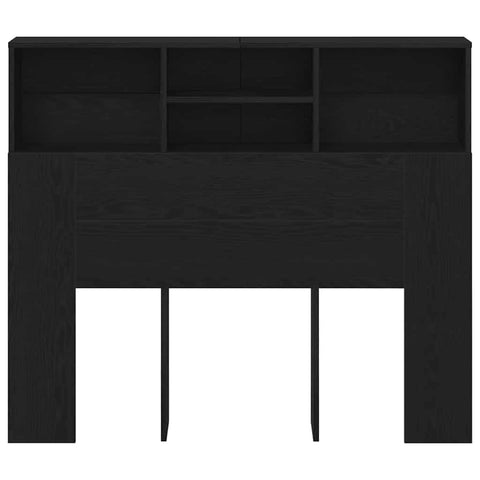 vidaXL Headboard Cabinet Black Oak 120 x 19 x 103.5 cm Engineered wood