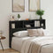 vidaXL Headboard Cabinet Black oak 160 x 19 x 103.5 cm Engineered wood