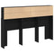 vidaXL Headboard Cabinet Black oak 160 x 19 x 103.5 cm Engineered wood