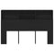 vidaXL Headboard Cabinet Black oak 160 x 19 x 103.5 cm Engineered wood