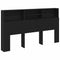 vidaXL Headboard Cabinet Black oak 180 x 19 x 103.5 cm Engineered wood