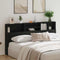 vidaXL Headboard Cabinet Black oak 200 x 19 x 103.5 cm Engineered wood