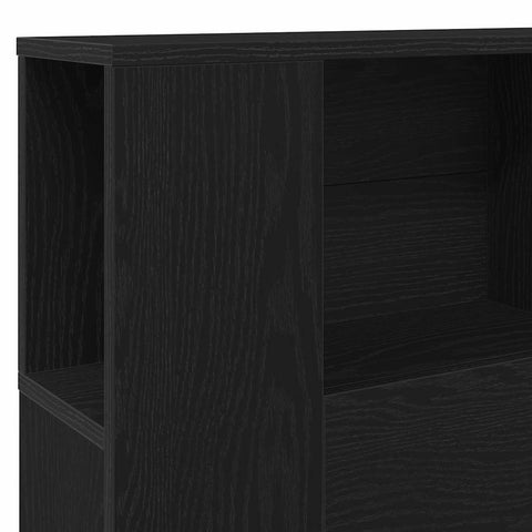 vidaXL Headboard Cabinet Black oak 100 x 19 x 104.5 cm Engineered wood