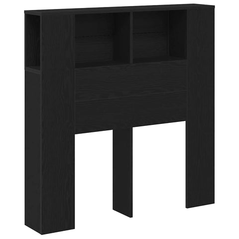 vidaXL Headboard Cabinet Black oak 100 x 19 x 104.5 cm Engineered wood