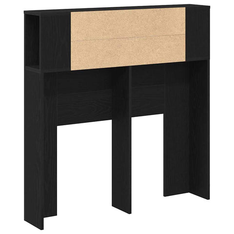 vidaXL Headboard Cabinet Black oak 100 x 19 x 104.5 cm Engineered wood
