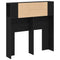 vidaXL Headboard Cabinet Black oak 100 x 19 x 104.5 cm Engineered wood