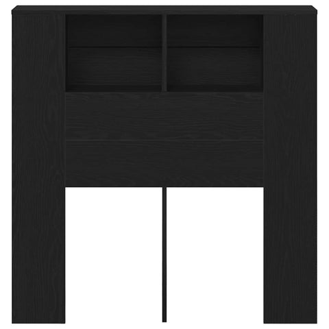 vidaXL Headboard Cabinet Black oak 100 x 19 x 104.5 cm Engineered wood