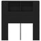 vidaXL Headboard Cabinet Black oak 100 x 19 x 104.5 cm Engineered wood