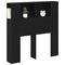 vidaXL Headboard Cabinet Black oak 100 x 19 x 104.5 cm Engineered wood
