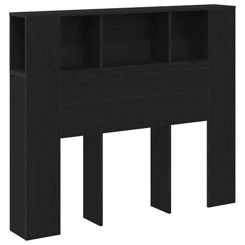 vidaXL Headboard Cabinet Black Oak 120x19x104,5 cm Engineered Wood