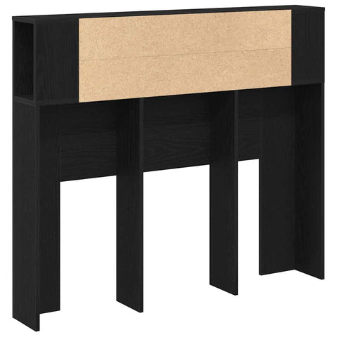 vidaXL Headboard Cabinet Black Oak 120x19x104,5 cm Engineered Wood